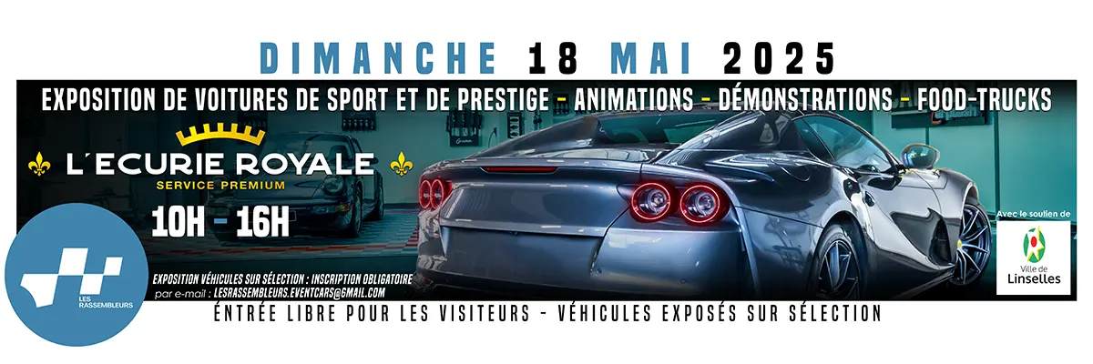 Exposition de voitures de sport & de prestige le 18 mai 2025